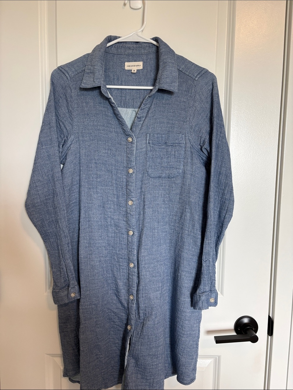 Thread & Supply Light Blue Chambray Button-Down Shirt